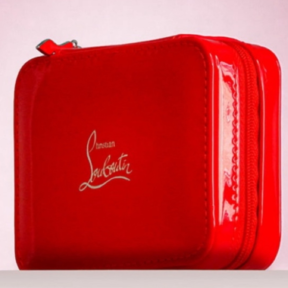 Christian Louboutin Rouge Red Louboutin Makeup Bag 100% AUTHENTIC New